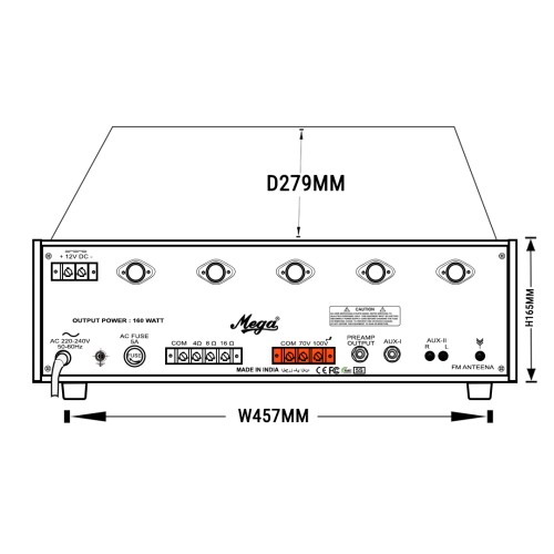 Denson 160U High power mixer Amplifier